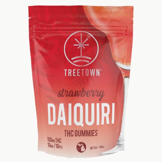 Treetown - Strawberry Daiquiri Flavored Gummies - 10 units x 10mg THC - 1