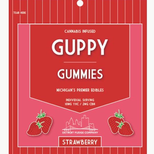 Detroit Edibles - Guppy Gummies - Strawberry - 1