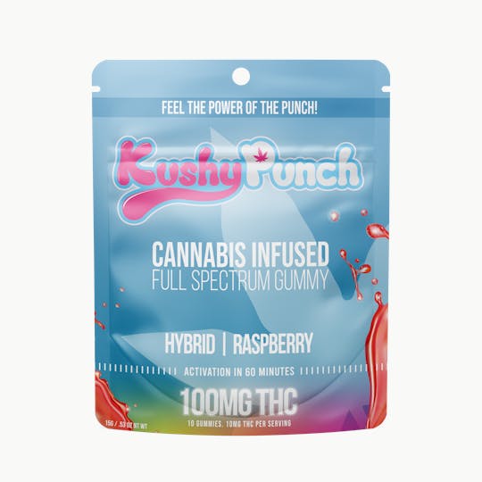 Kushy Punch - Kushy Punch - Hybrid Raspberry Gummy 100mg - 1