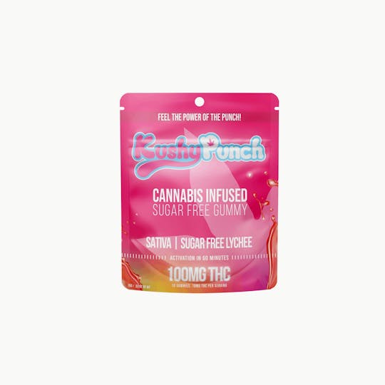 Kushy Punch - Kushy Punch - Sugar Free Lychee Gummy 100mg - 1