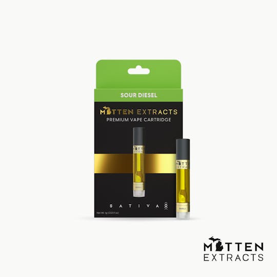 Mitten Extracts - Mitten Extracts - Sour Diesel 1g Vape Cartridge (Sativa) - 1