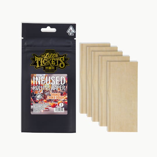 Lift Tickets - Orange Cookie Dough Live Resin Infused Rolling Paper - 5 pack - 1