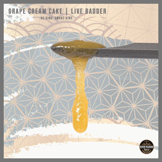 Kind Farms Reserve - Grape Cream Cake Live Badder - Kind Farms Reserve - 1