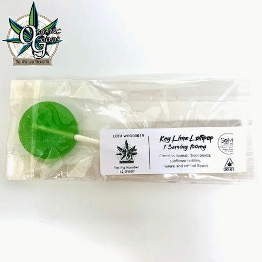Organic Goods - 100mg Key Lime Lollipop - 1