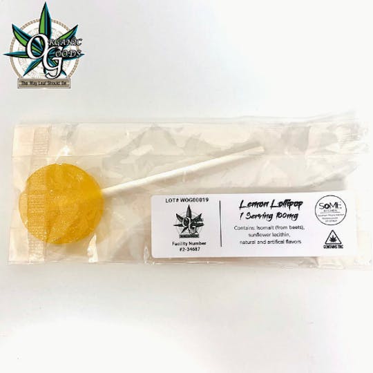 Organic Goods - 100mg Lemon Lollipop - 1