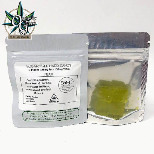 Organic Goods - 100mg Sugar Free Pear Hard Candy - 1