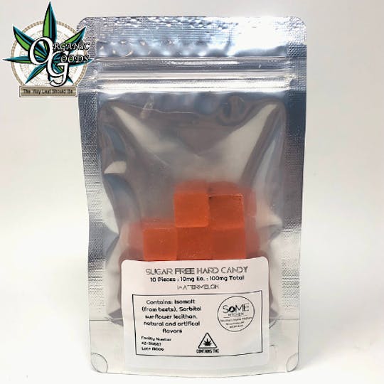 Organic Goods - 100mg Sugar Free Watermelon Hard Candy - 1