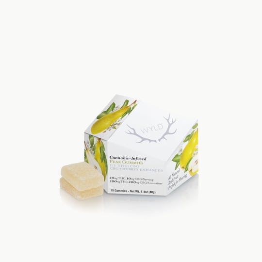 WYLD - Pear 1:1 CBG + Hybrid Enhanced Gummies 100mg - 1