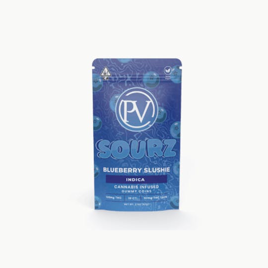 Platinum Vape - Platinum Vape Gummy Coins Sourz Blueberry Slushie100mg - 1