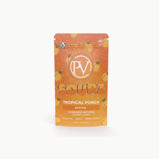 Platinum Vape - Platinum Vape Gummy Coins Sourz Tropical Punch100mg - 1