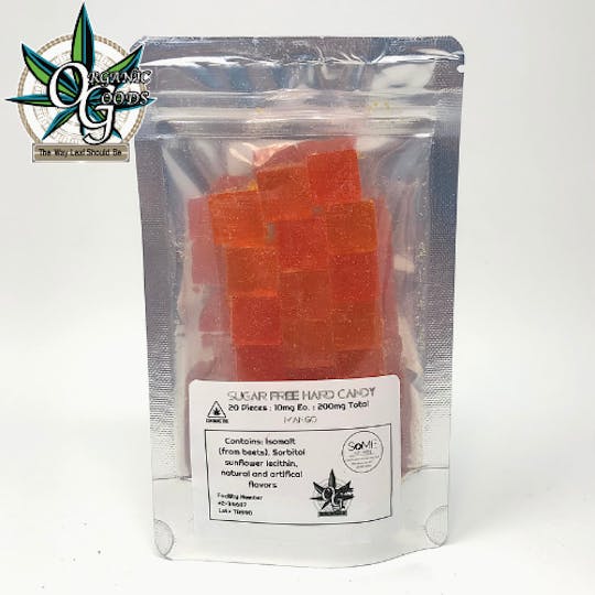 Organic Goods - 200mg Sugar Free Mango Hard Candy - 1
