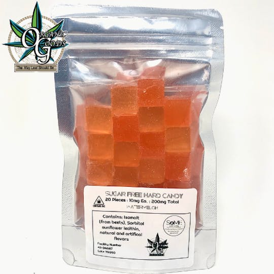 Organic Goods - 200mg Sugar Free Watermelon Hard Candy - 1