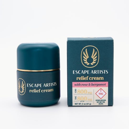 Escape Artists - Relief Cream - Rose & Bergamot (800mg CBD/800mg THC ) - 1