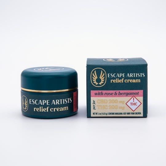 Escape Artists - Relief Cream - Rose & Bergamot (200mg CBD/200mg THC ) - 1