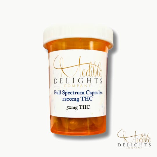 Medible Delights - Full Spectrum Capsules | 50mg THC | 24pk - 1