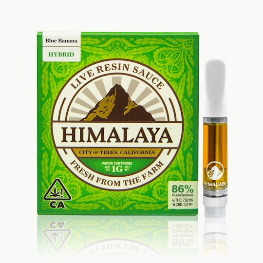 HIMALAYA - Blue Banana (Live Sauce). Cartridge - 1G - 1
