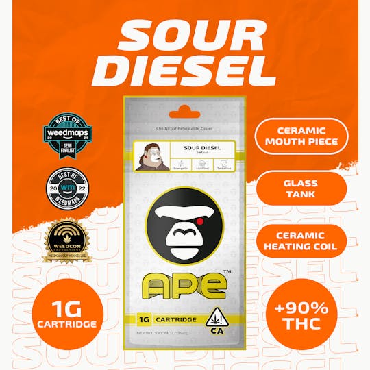 APE Premium Cannabis Corp - SOUR DIESEL - Sauce Carts 1000 mg. - 1