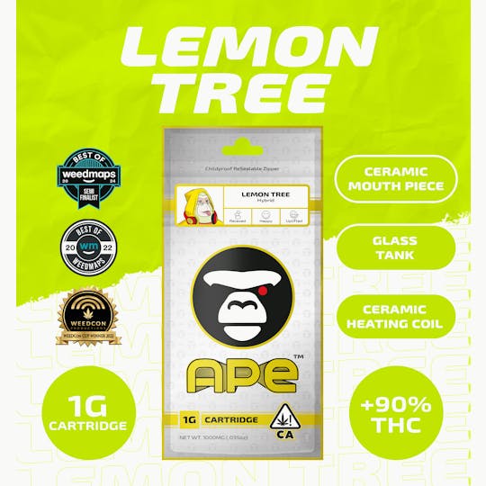 APE Premium Cannabis Corp - LEMON TREE — Sauce Carts 1000 mg. - 1