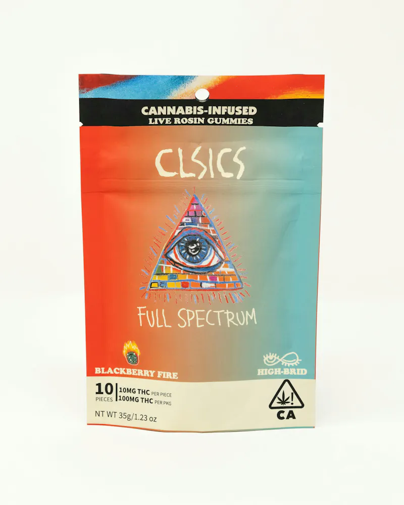 CLSICS - Blackberry Fire High-Brid - Live Rosin Infused Gummies - 10ct