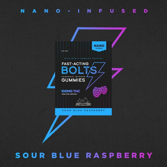 Detroit Edibles - Sour Blue Raspberry Bolts - 1