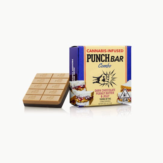 Punch Edibles & Extracts - Dark Chocolate Peanut Butter Jelly PunchBar - 1