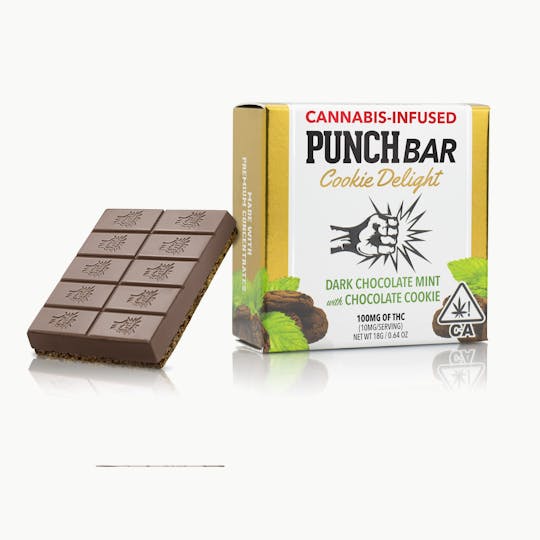 Punch Edibles & Extracts - Dark Chocolate Mint Cookie Delight PunchBar - 1