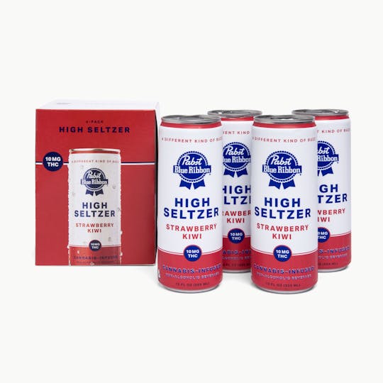 Pabst (PBR) - PABST | PBR Infused High Seltzer - STRAWBERRY KIWI | 10mg | 4 Pack - 1