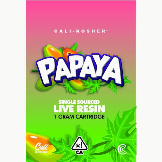Cali Kosher - Papaya- Live Resin 1g Cartridges - 1