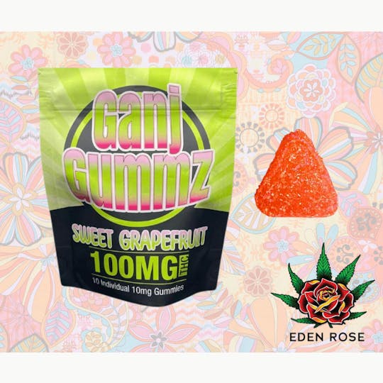 Eden Rose Processing - 100MG Ganj Gummz - Sweet Grapefruit - 1