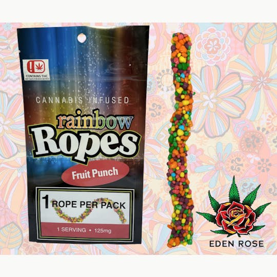 Eden Rose Processing - 125MG Rainbow Rope - Fruit Punch - 1