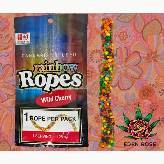 Eden Rose Processing - 125MG Rainbow Rope - Wild Cherry - 1