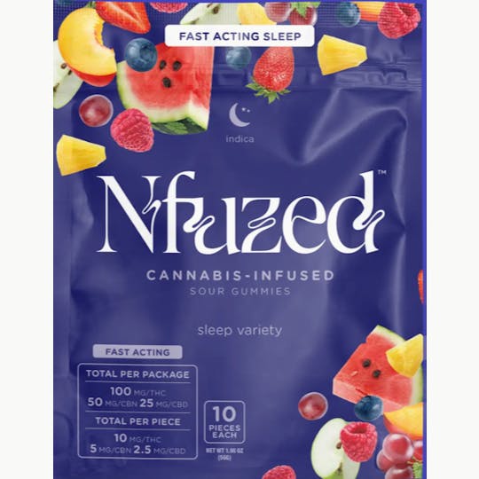 NFUZED - Fast-Acting Super Indica Sleep Sour Gummies - 1