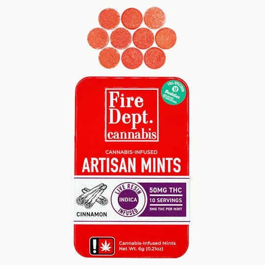 Fire Dept. Cannabis - 50mg Artisan Mints - Cinnamon Indica - 1