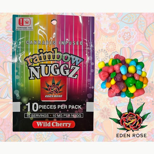 Eden Rose Processing - 100MG Rainbow Nuggz - Wild Cherry - 1