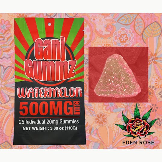 Eden Rose Processing - 500MG Ganj Gummz - Watermelon - 1