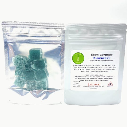 Mainely Medical - Mainely Medical Sour Blueberry Gummies 100mg FULL SPECTRUM - 1