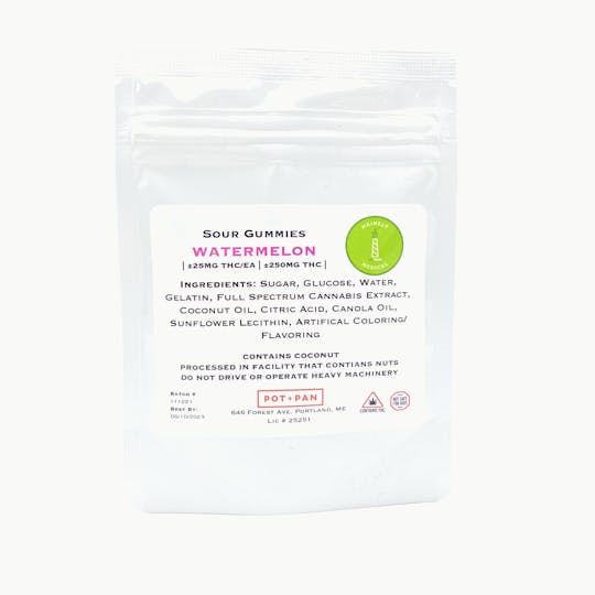 Mainely Medical - Mainely Medical Sour Watermelon Gummies 250mg High Dose FULL SPECTRUM - 1