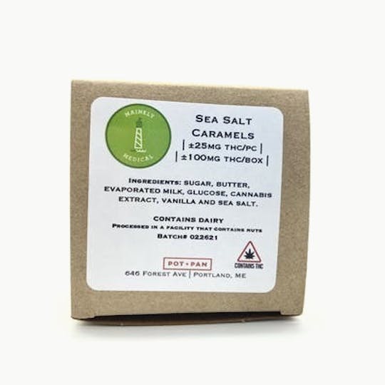 Mainely Medical - Mainely Medical Sea Salted Caramels 100mg FULL SPECTRUM - 1