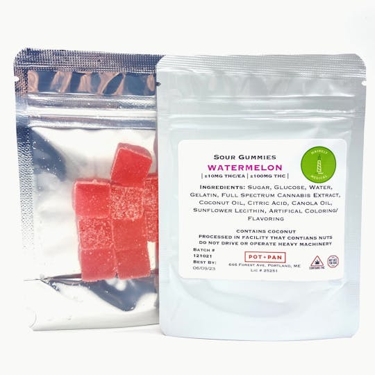 Mainely Medical - Mainely Medical Sour Watermelon Gummies 100mg FULL SPECTRUM - 1