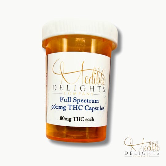 Medible Delights - Full Spectrum Capsules | 80mg THC | 12 pk - 1
