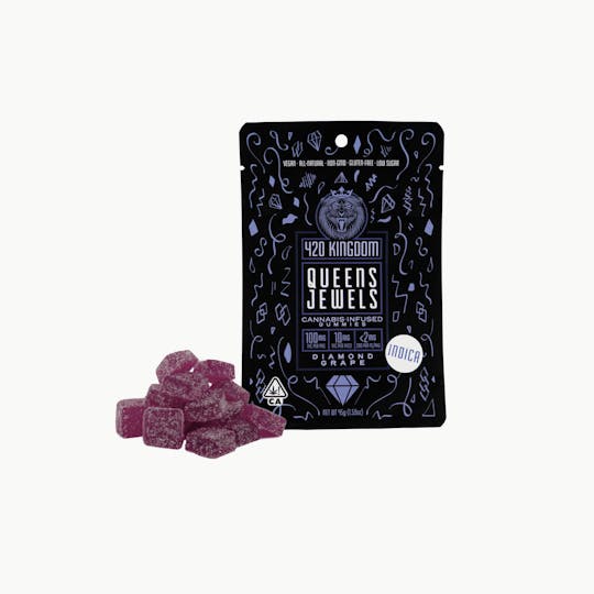420 Kingdom - Queen's Jewels - Diamond Grape - 100mg Gummies - 10pk - 1