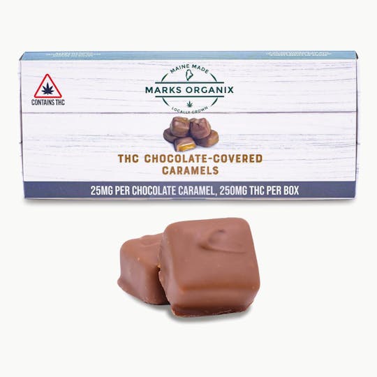 Marks Organix - Chocolate Covered Caramels 250mg - 1