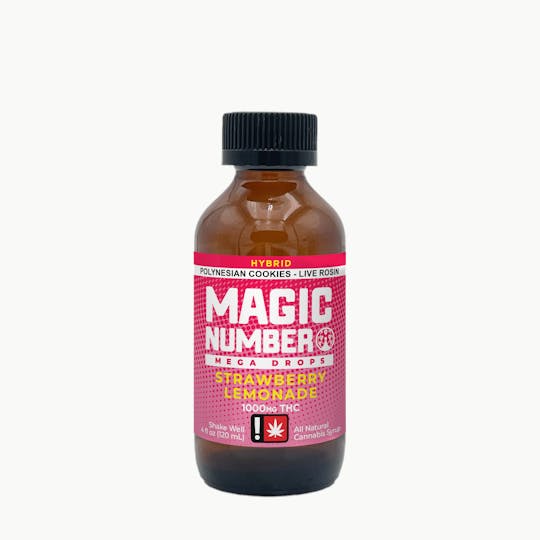Magic Number - Mega Drops 1000mg THC - Strawberry Lemonade Hybrid - 1
