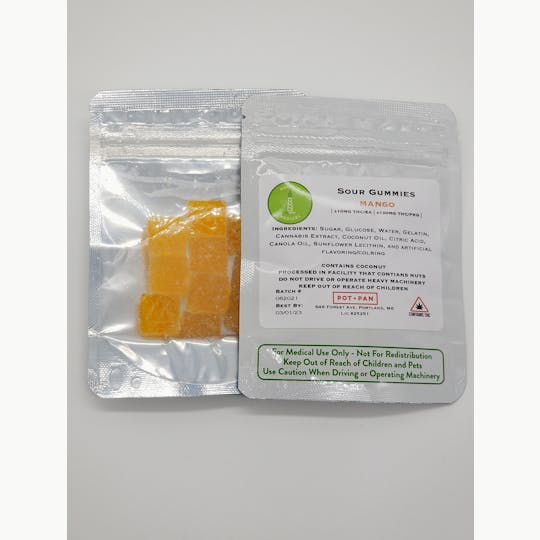 Mainely Medical - Mainely Medical Sour Mango Gummies 100mg FULL SPECTRUM - 1