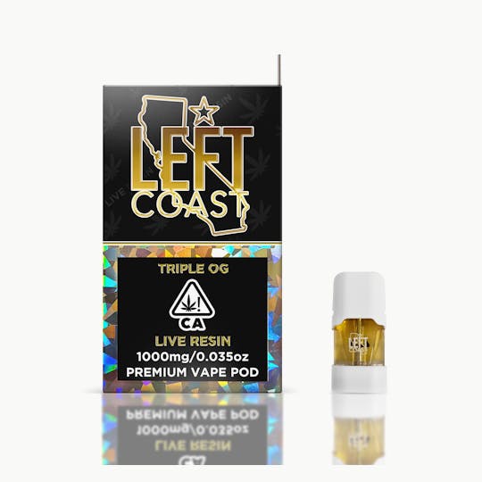 LEFT COAST - Triple OG- Premium Live Resin Pod 1G - 1