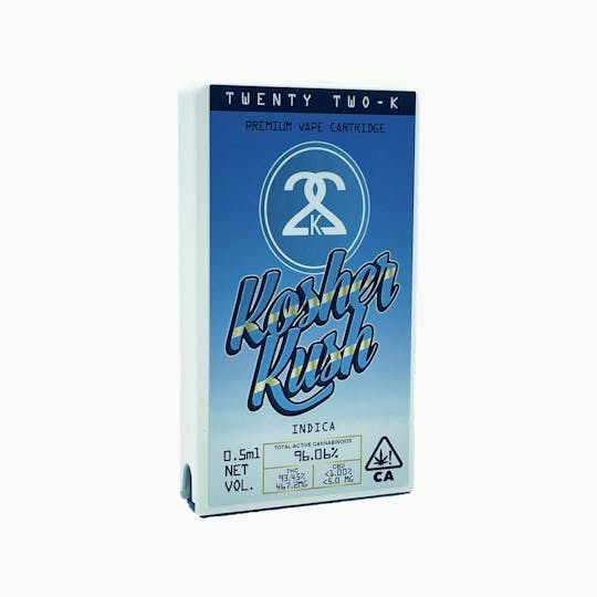 Twenty Two K / 22k - 22K - Kosher Kush - Cartridge - 0.5ml - 1