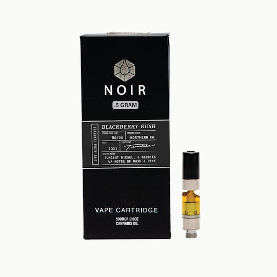 Timeless Vapes - NOIR Blackberry Kush 500mg Vape Cartridge (Live Resin) - 1