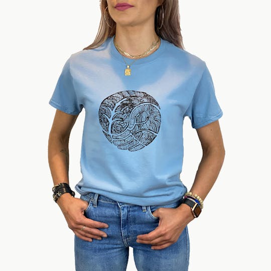Indico - Hand Leaf Sketch Tee - 1