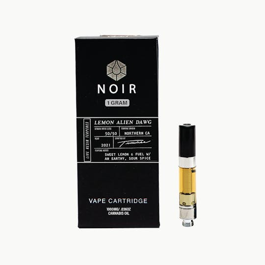 Timeless Vapes - NOIR Lemon Alien Dawg 1000mg Vape Cartridge (Live Resin) - 1