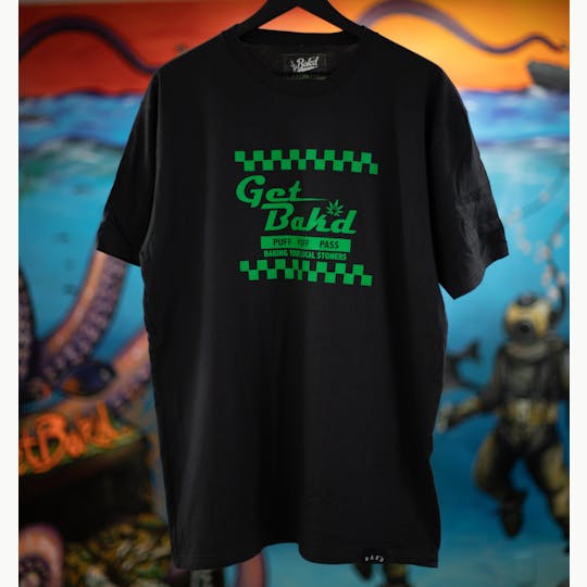 Bak'd - Get Bak'd Puff Puff Pass T-Shirt (Charcoal Grey) - 1